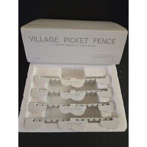 Department 56 Snow Village "Village Picket Fence" 5101-2, Set Of 4 Metal Retired